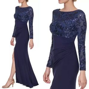 VINCE CAMUTOPetite Sequin Side-Ruched Dress size 8 Petite 8P